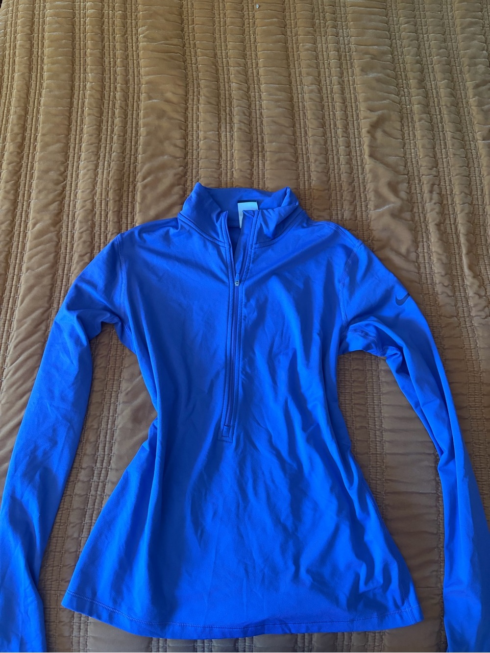 Nike Women's Royal Blue Quarter-Zip Performance Top